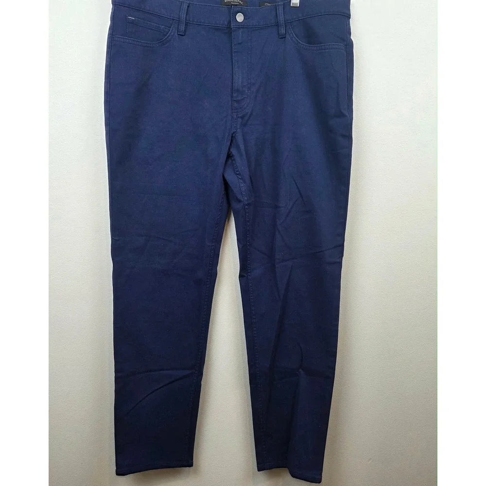 Banana Republic Traveler Pants Mens 36x32 Navy Blue Athletic Tapered Fit Chino